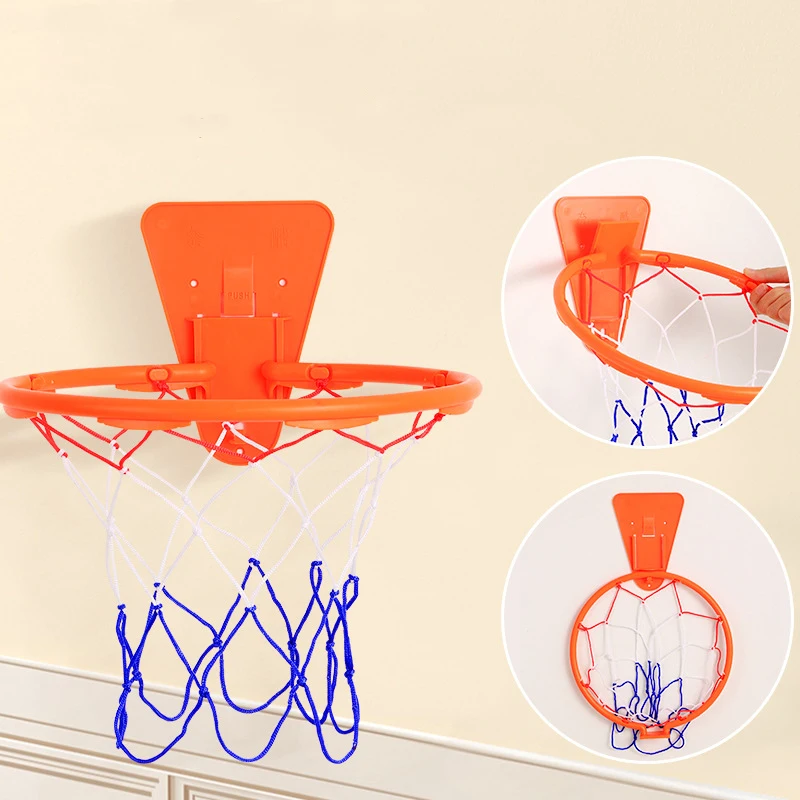 Indoor basketball hoop without drilling, wall-mounted, adjustable simple basketball hoop