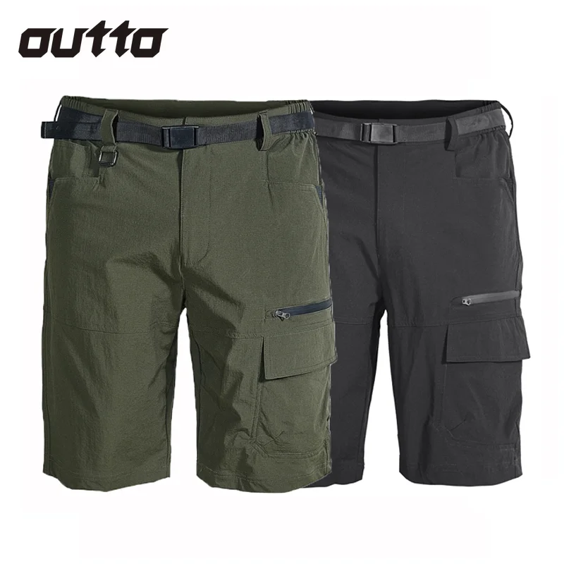 Summer Quick Dry Shorts Men Multi-Pockets Breathable Elasticity Pants Outdoor Sports Climbing Hiking Fishing Shorts Male Loose