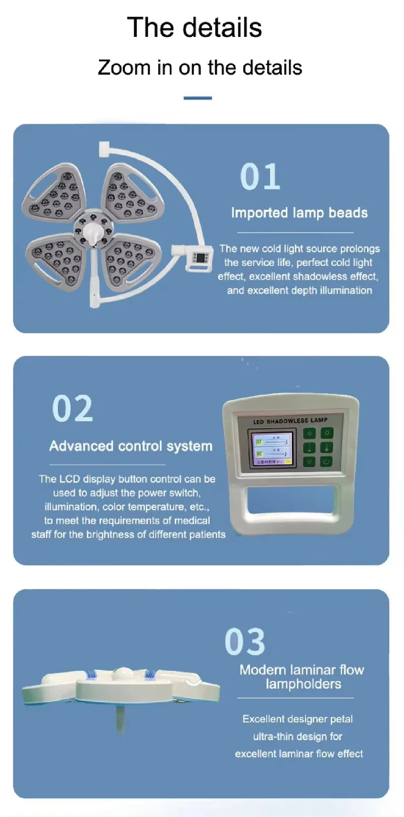 Double Head Surgical Operating Lamp Surgical for operating table set surgic Light Adjust Colour Temperature