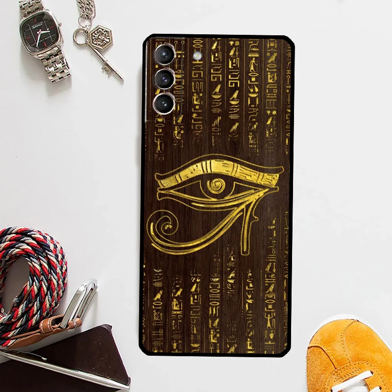 Coque de téléphone portable motif œil sacré d'horus, style égyptien, pour Samsung Galaxy S24 S23 S22 Ultra Note 20 10 S8 S9 S10 Plus S20 FE S21 FE