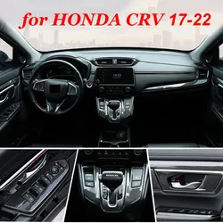 Fit for Honda CRV 2017 2018 2019 2020 2021 2022 Accessories Carbon Fiber Look Car Interior Cover Trim Panel Decoration Sticker