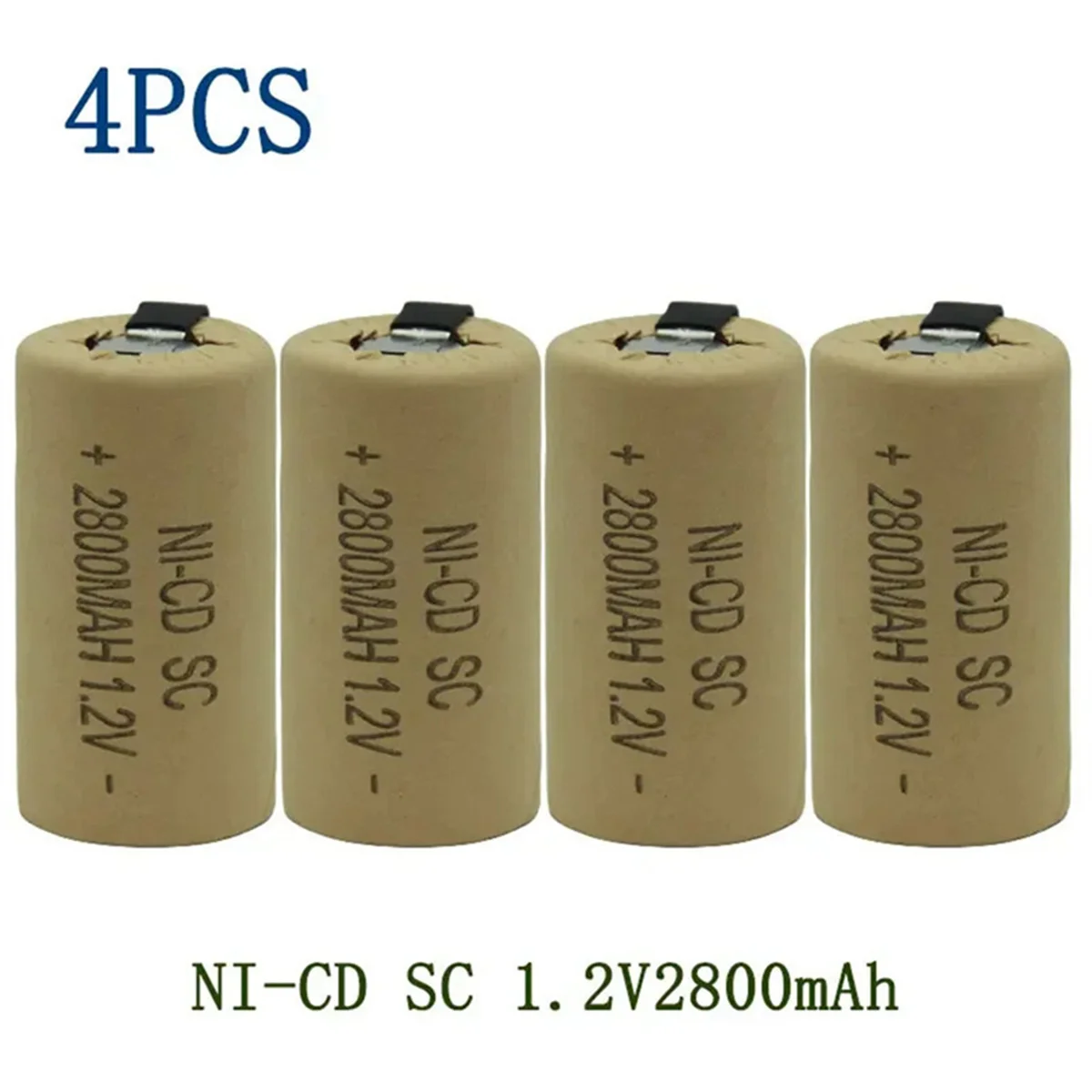 2-20pcs Screwdriver Electric Drill SC Batteries 1.2V 2200mA h/2800mAh  SubC Ni-Cd Rechargeable Battey