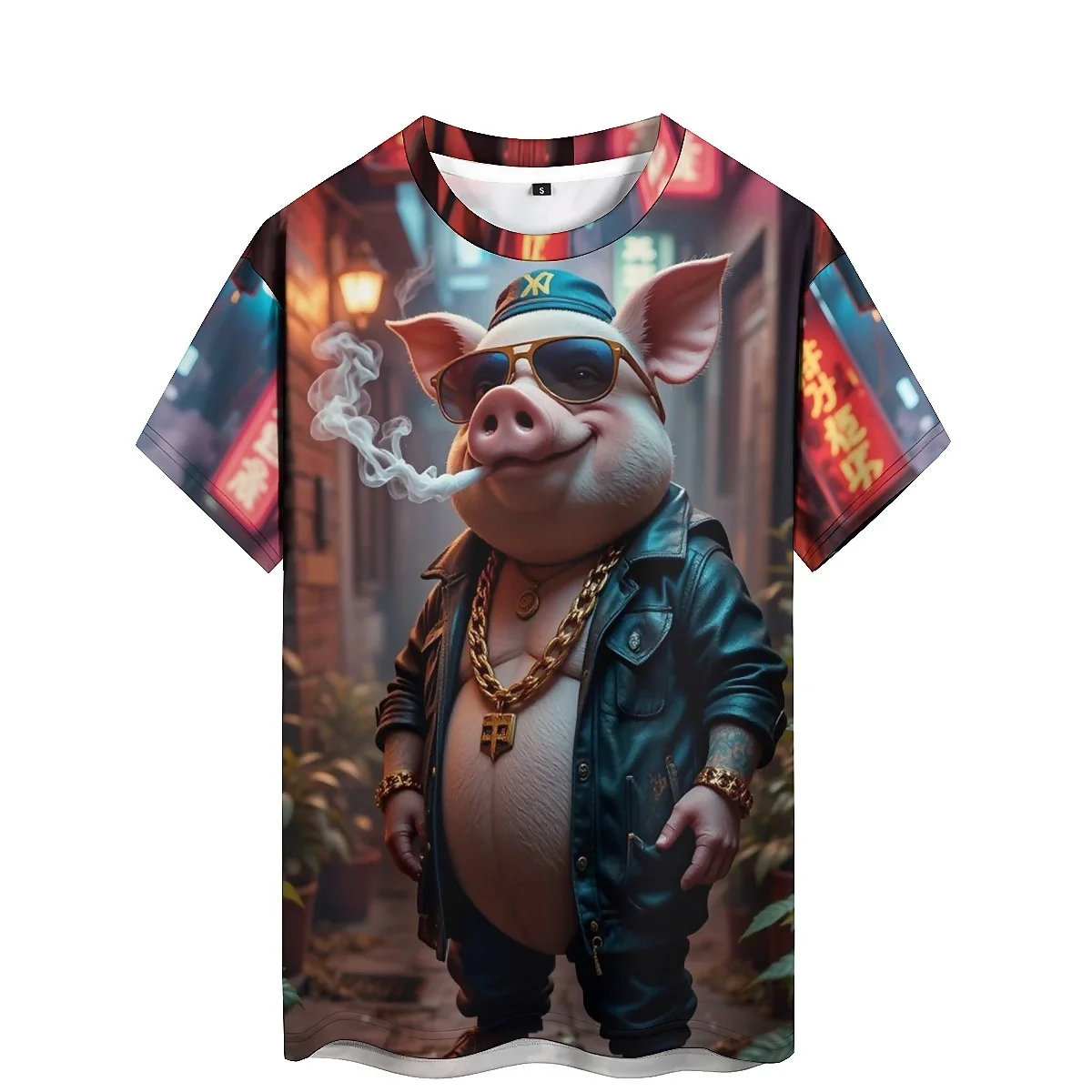 Men's Hawaiian Style Cool Appearance 3D Printed Short-Sleeve T-Shirt - Men's Loose Fit