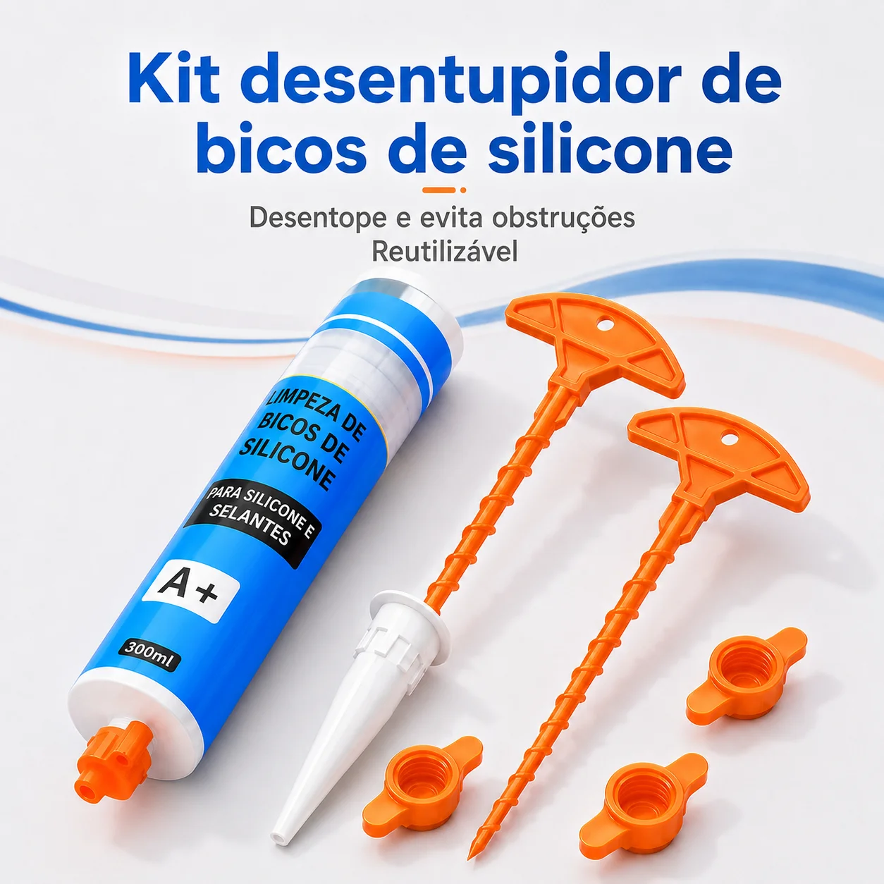 Limpador de Bicos de Silicone, Tampas Protetoras Universais Anti-secagem para Tubos de Calafetagem, Tampas para Cartuchos de Cola, Conjunto de Ferramentas DIY para Pistola de Calafetagem