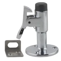 7cm Heavy Duty Door Stop With Hook & Rubber Tip,Metal Door Stopper Protect Wall & Door For Home or Office,Silver 도어 스토퍼 현관문 스토퍼