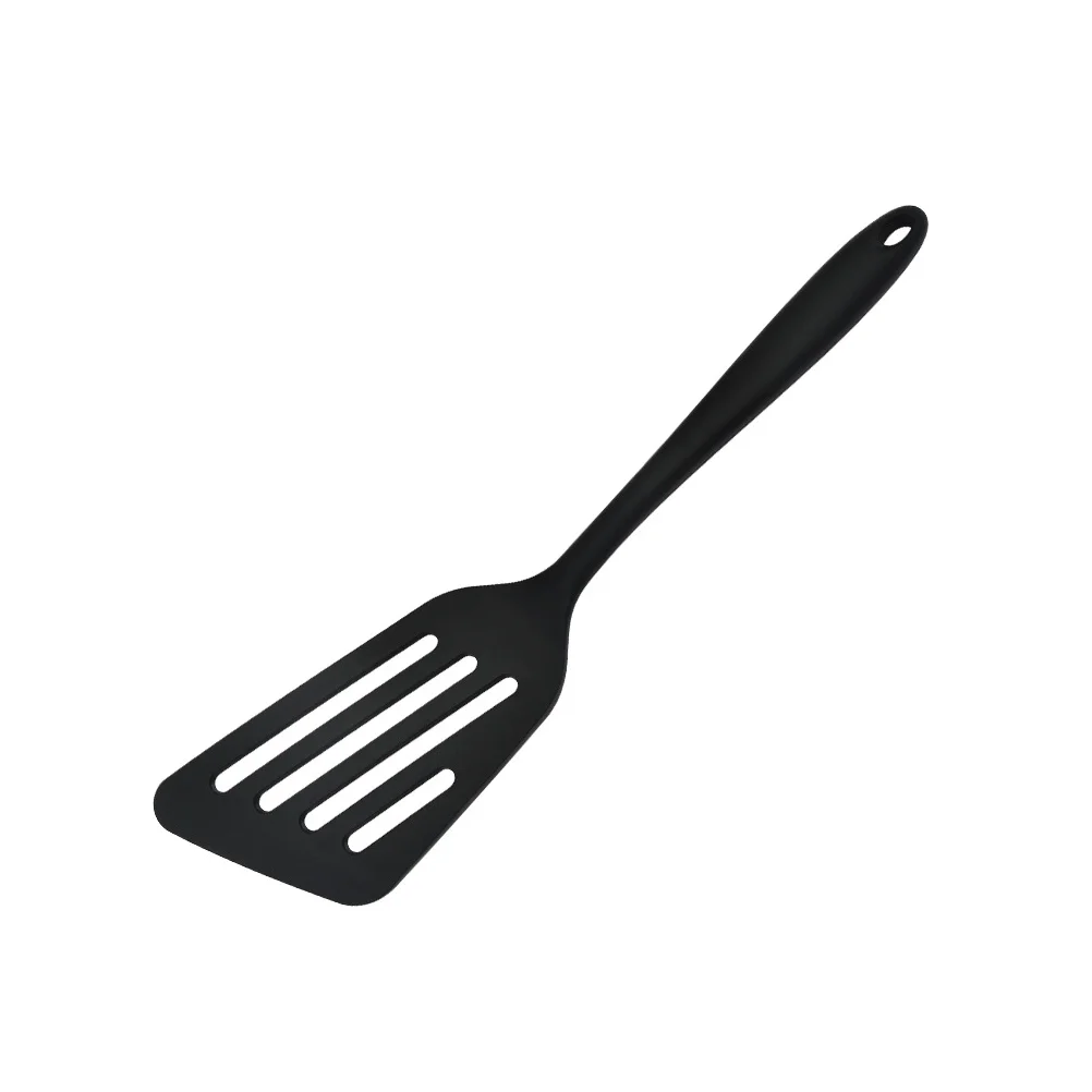 

Frying Pan Silicone Cooking Spatula Spatulas Food Measuring Cup Handle Steak Tool Kitchen Utensils Black