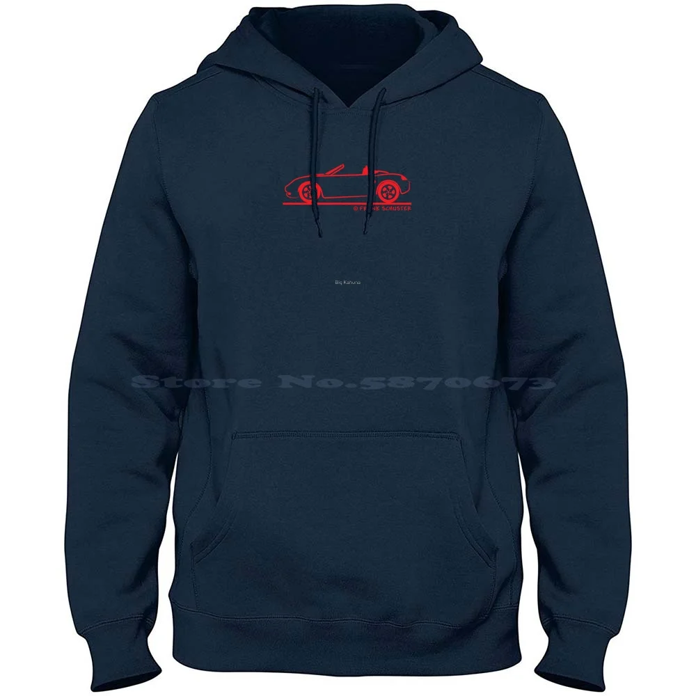 Boxster S 986 Red 100% Cotton Hoodie Sports Car Silhouette Profile Blueprint Boxter 986 1997 1998 1999 2000 2001 2002 2003