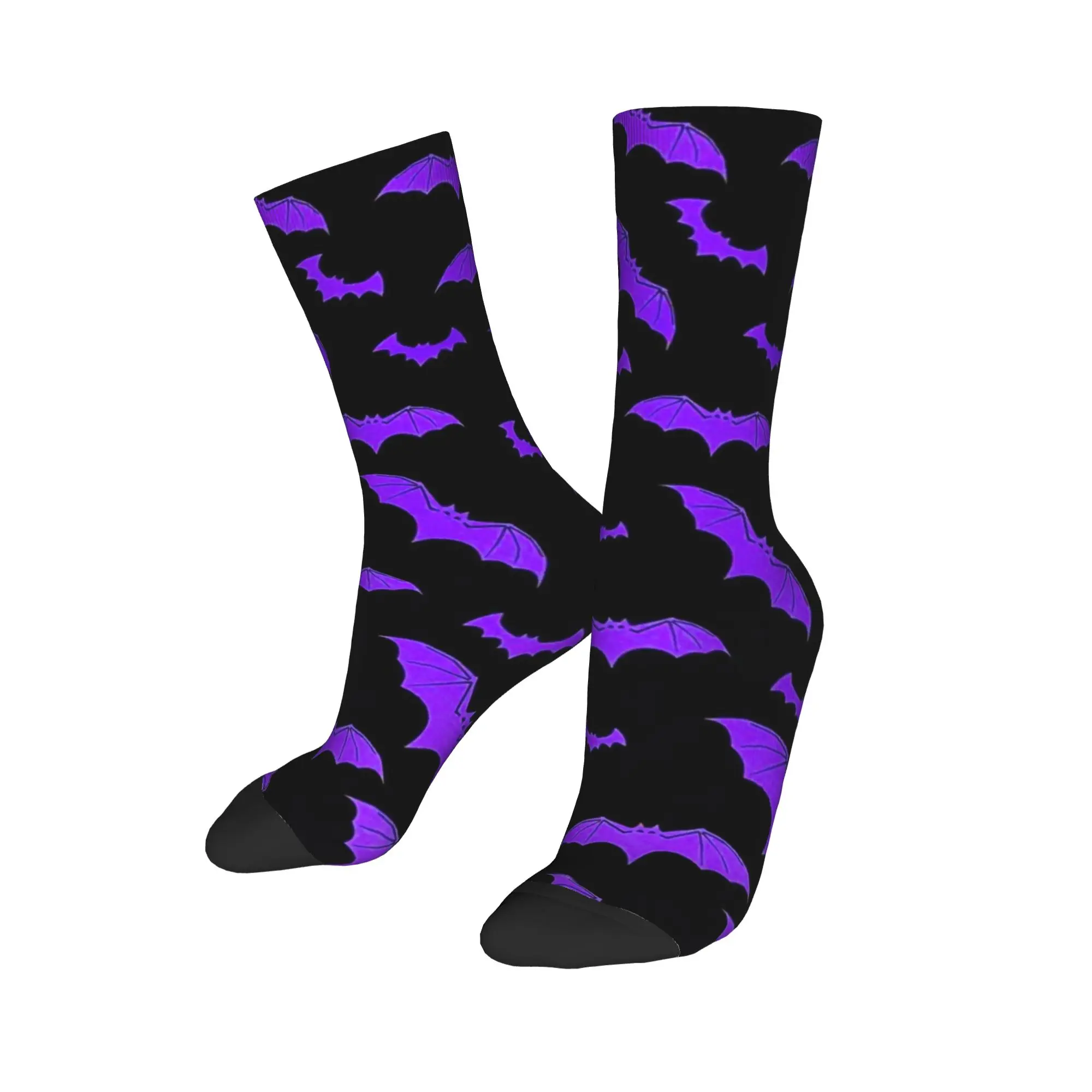 Dark Purple Chaos Abstract Texture Stockings Adults Men  Socks Warm Soft Retro Socks Autumn Cycling Anti Bacterial Socks Gift