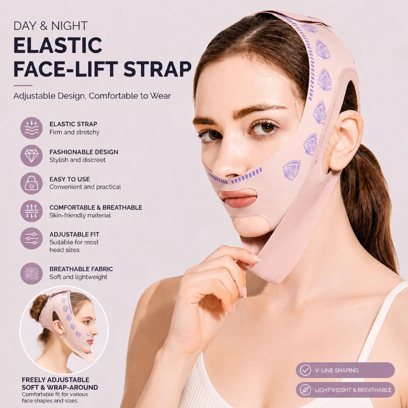 Face Slimming V Line Lifting Strap Chin Support Bandage Firming Jawline Mask Double Chin Face Lift Wrap