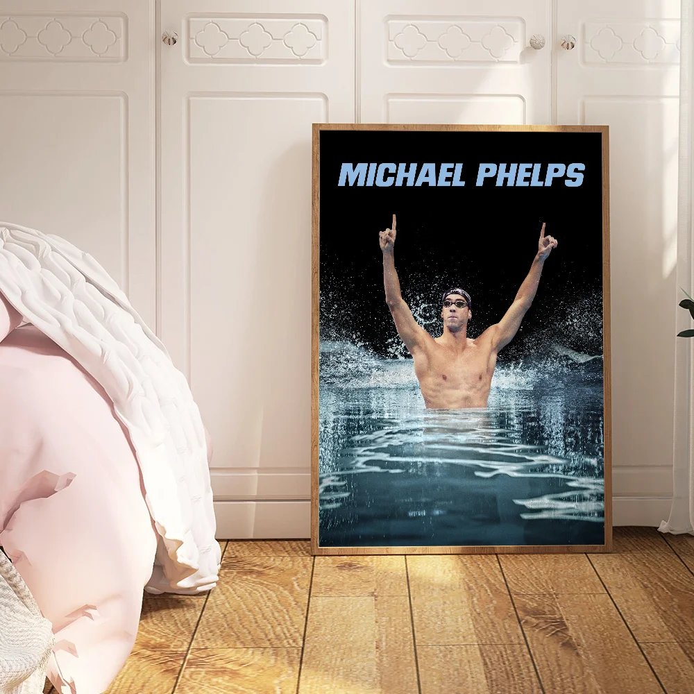 Michael Swimming Phelps Poster Sticker Vintage Room Home Bar Cafe Decor Room Decor