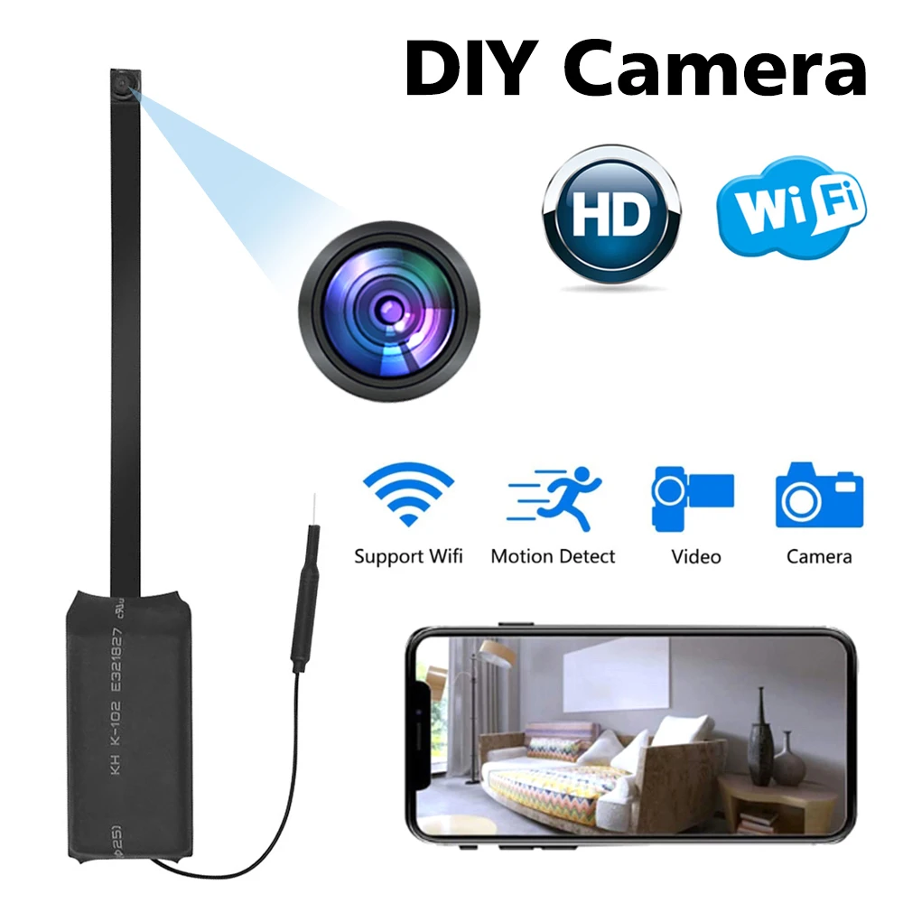 Mini Camera HD 1080P WiFi Camcorder Video Recorder Home Security Portable DIY Module Wireless P2P Camera Support Remote View