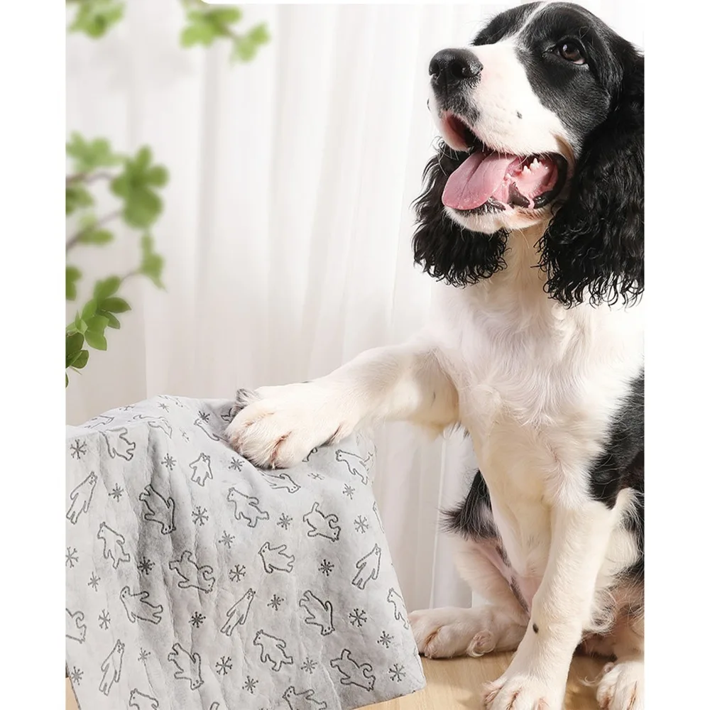 Deerskin Print Microfiber Towel No Lint Left High Water Absorbency PVA Pet Towel Fast Drying Soft Pet Cleaning Cloth