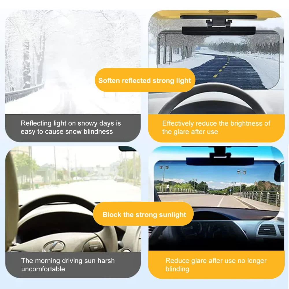 Universal Car Sun Visor Extender Sunshade Anti-Glare Protection Snow Blindness for Driving Automotive Interior Sunshield