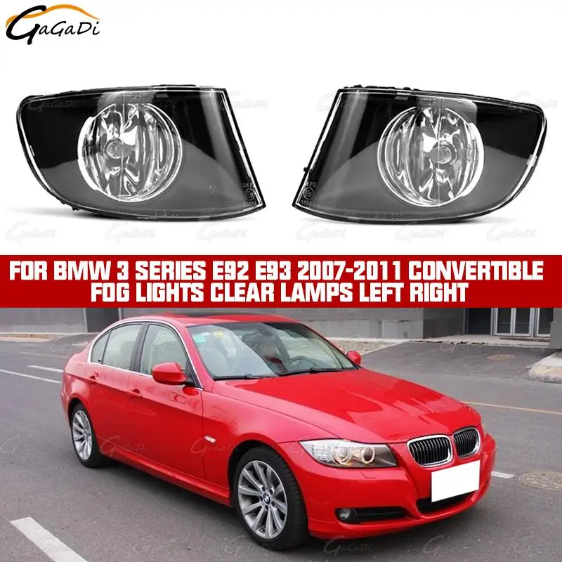 

Car convertible fog lights are suitable for BMW 3 Series E92 E93 2007-2011 left and right transparent lights
