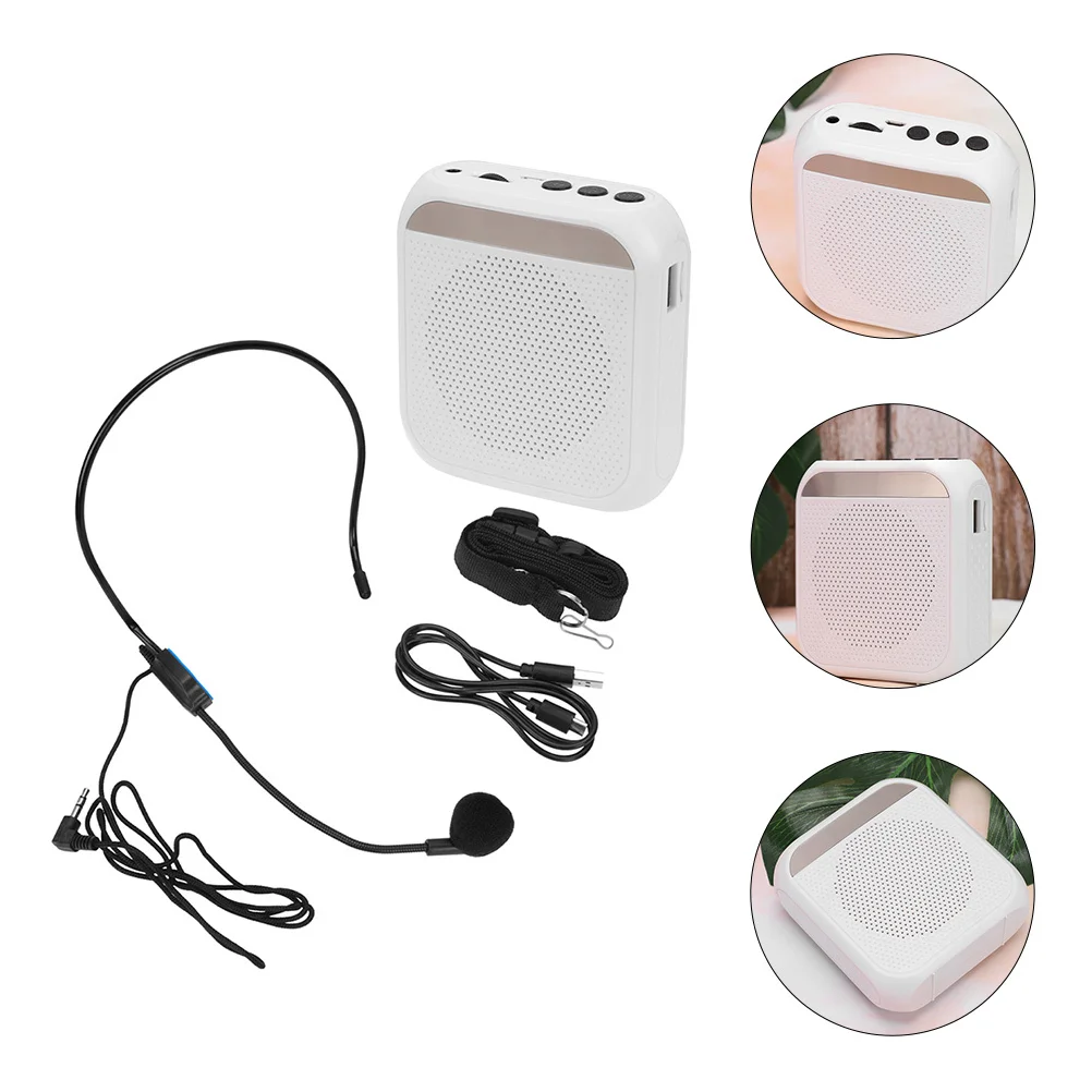 

1Set Portable Metal Voice Amplifier Clear Sound Loud Speaker Rechargeable Speech Amplifier for Teacher Tour Guide Microphone