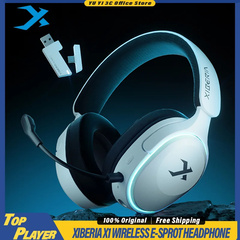 

XIBERIA X1 Wireless Gaming Headphone 7.1 Channel Sound Special Training for FPS Type-C USB 2.4G Bluetooth Low Latency Connection