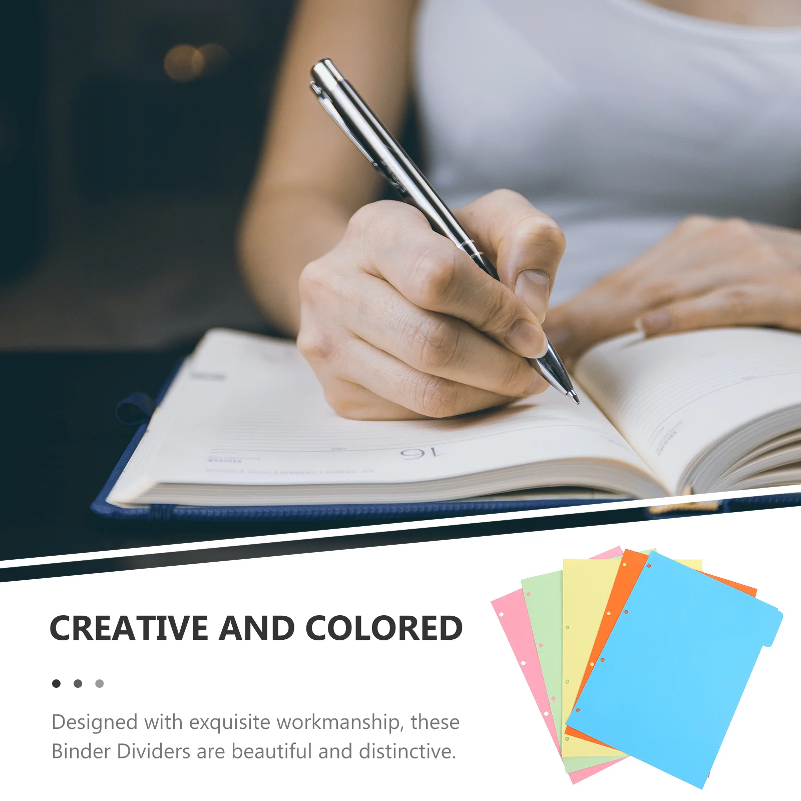 4 Sets A4 Colored Binder Dividers Practical Page Dividers For Notebook Journal Report Index Classified Labels Loose-Leaf Markers