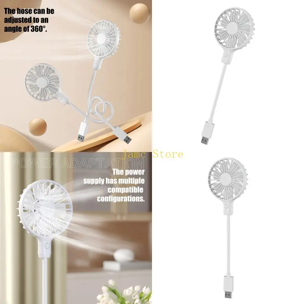 LX0B Energy Efficient USB Operated Clipping On Fan With Adjustable Heights And Whispers Quiet Motor Technology