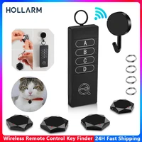 Hollarm-buscador de llaves inalámbrico, localizador de llaves remoto, billeteras para teléfono, rastreador de mascotas, billetera, etiquetas antipérdida y llaveros, 4 receptores