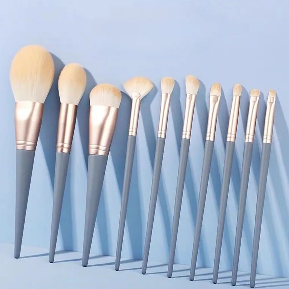 ​ 파운데이션 컨실러 블러쉬 파우더 아이섀도우 하이라이터용 전문 메이크업 브러쉬 세트 10개 ​   화장품 미용 도구
