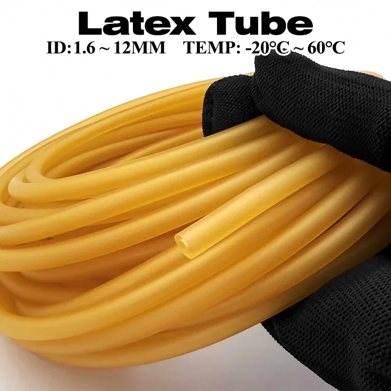DIY Latex Rubber Slingshot Tube ID 1.6-2/4/6/8/10/12mm High Tension Antifreeze High Resilience Heavy-Duty Wear-Resistant Durable