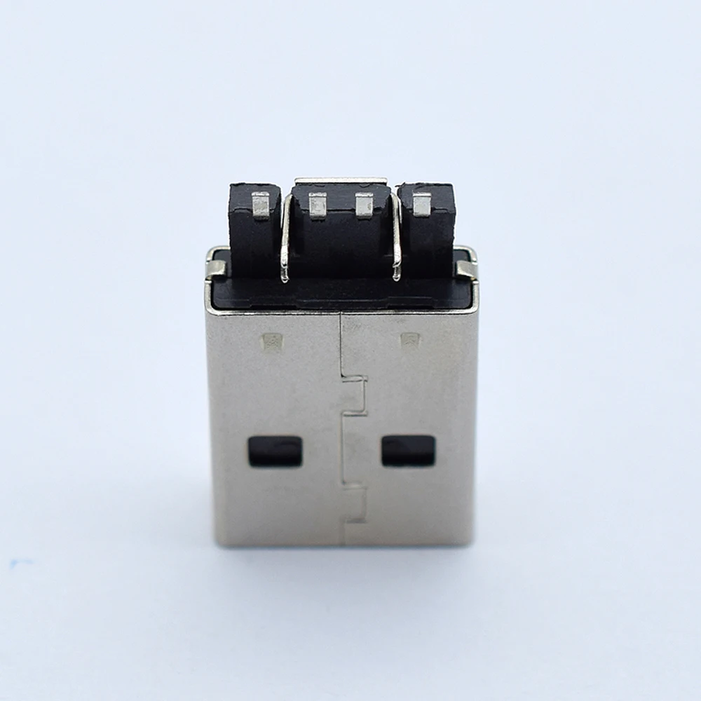 Connector USB2.0 Socket A Male harpoon 180 degree patch type Black AM harpoon male head socket connector