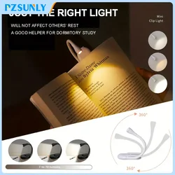 Portable LED Book Lights USB Rechargeable Eye Protection Night Light Mini 360°Clip-On For Reading Lamp Travel Bedroom Led