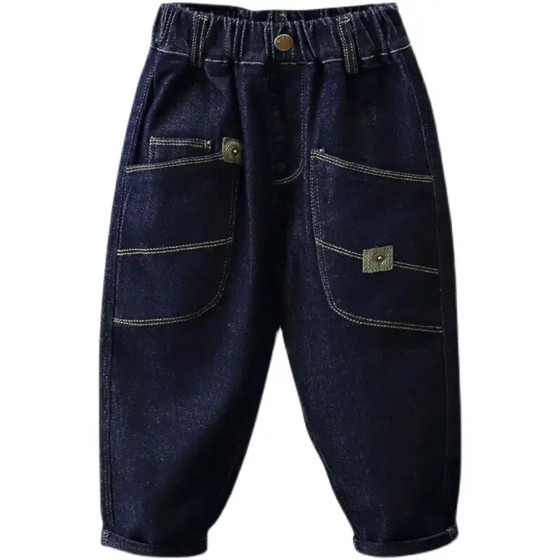 Kids Boys Jeans Pants Spring and Autumn 2023 New Children's Loose Trousers Pants Boys Baby Pants