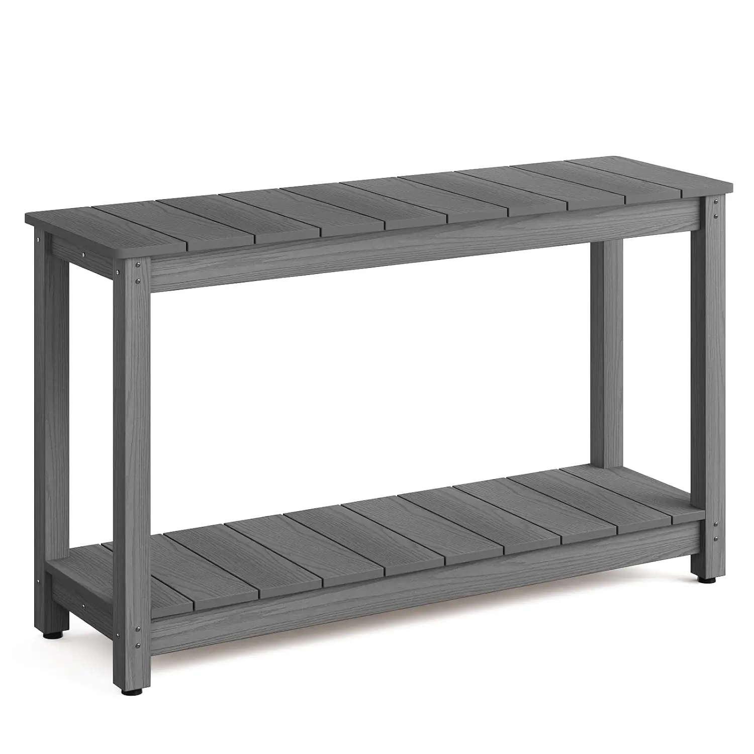 

All-Weather Console Table, 2-Tier Patio Console Table Outdoor with Storage, Low Maintenance, and Never Fade or Rot,Customized