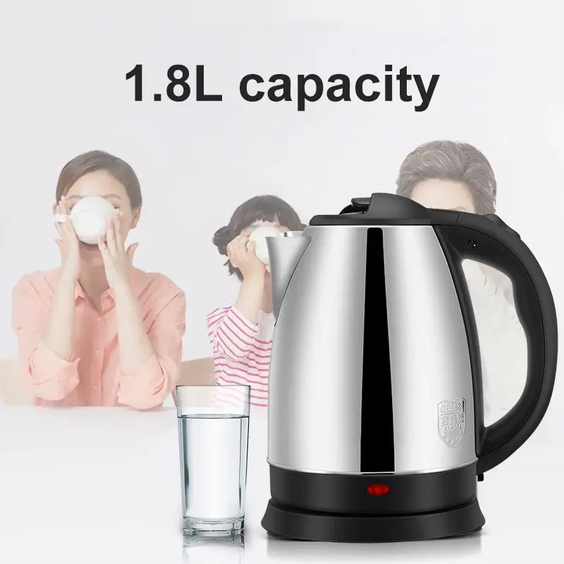 غلاية كهربائية للتسخين السريع من DMWD ، سخان مياه من الفولاذ المقاوم للصدأ ، إبريق إغلاق أوتوماتيكي ، 1.8 لتر ، شو ،! V