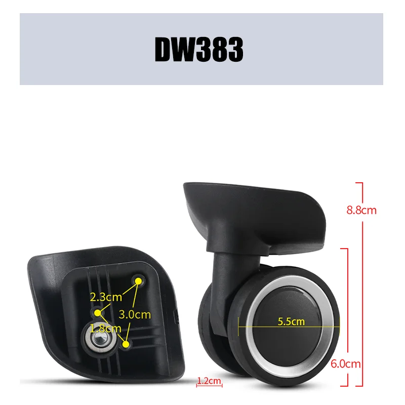 DW383 여행 가방 운반 휠 교체 액세서리, 교체 범용 휠 수하물 수리 도르래