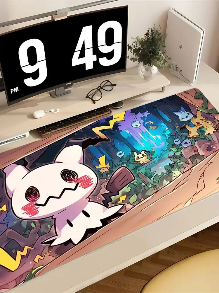 900x400 tapis de souris tapis de bureau ordinateur portable p-pokemon bureau tapis de souris décor de bureau tapis de souris étendu Pc clavier tapis surdimensionné tapis de bureau