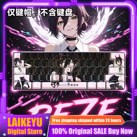 Chainsaw Man Anime Reze Makima Themed Keycap Mechanical Keyboard Cherry PBT Custom Keycap Side engraving PC Gaming Keyboard Gift