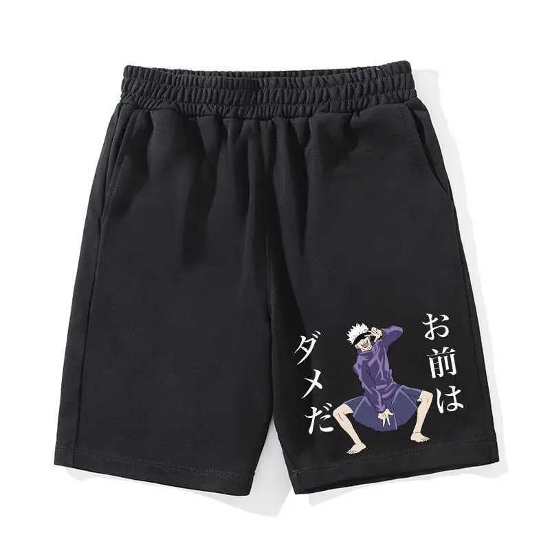 

2025 модные летние новые шорты с анимационным принтом, летние хлопковые брюки с анимацией, свободные модные брюки большого размера