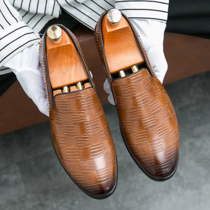 

Business Men Loafers Men One-legged Casual Comfortable Fashionable Office Small Leather Shoes Driving Travel Shoes Size 38-46