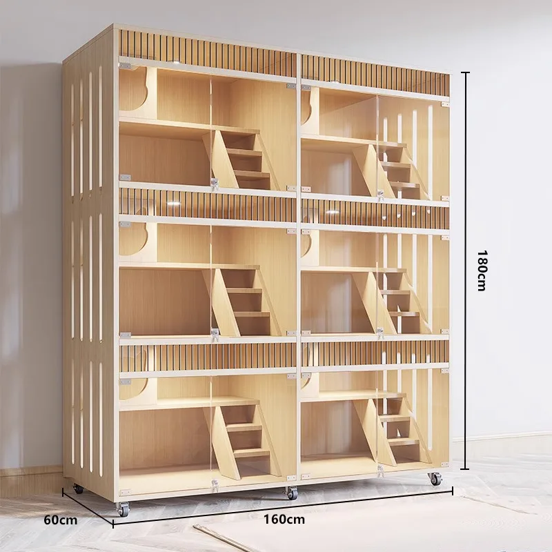 

Cat foster care cabinet display cabinet, cat villa three floors large space cage nest pet supplies