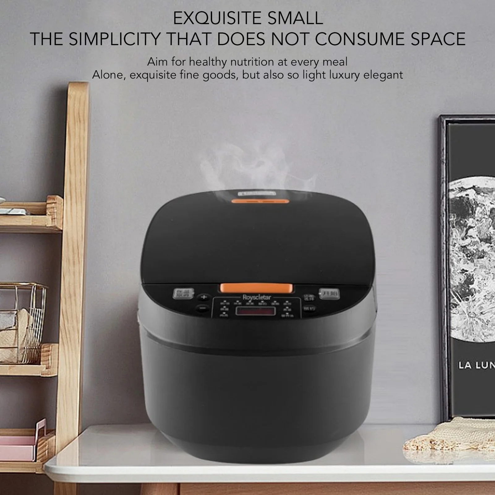 جهاز طبخ الأرز الذكي سعة 5 لتر، جهاز طبخ الأرز الكهربائي الصغير، ماكينة طبخ الأرز القابلة للحجز، جهاز طبخ الأرز متعدد الوظائف