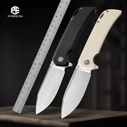 Petrified Fish PFB05 Folding Pocket Knives Ceramic Bearing Knife G10 Handle 14C28N Blade Outdoor Camping Fishing Hand Tools EDC