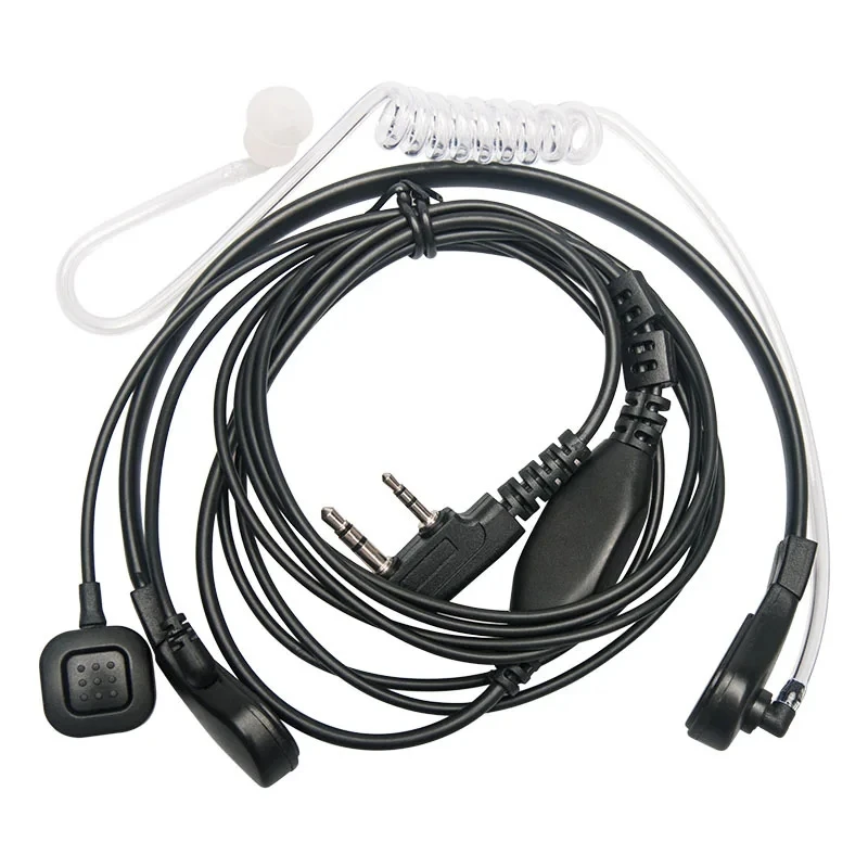 ABBREE Extendable Throat Vibrate MIC Finger PTT Walkie Talkie Earpiece for Kenwood TYT Baofeng BF-888s UV-5R UV-82 Ham Radio