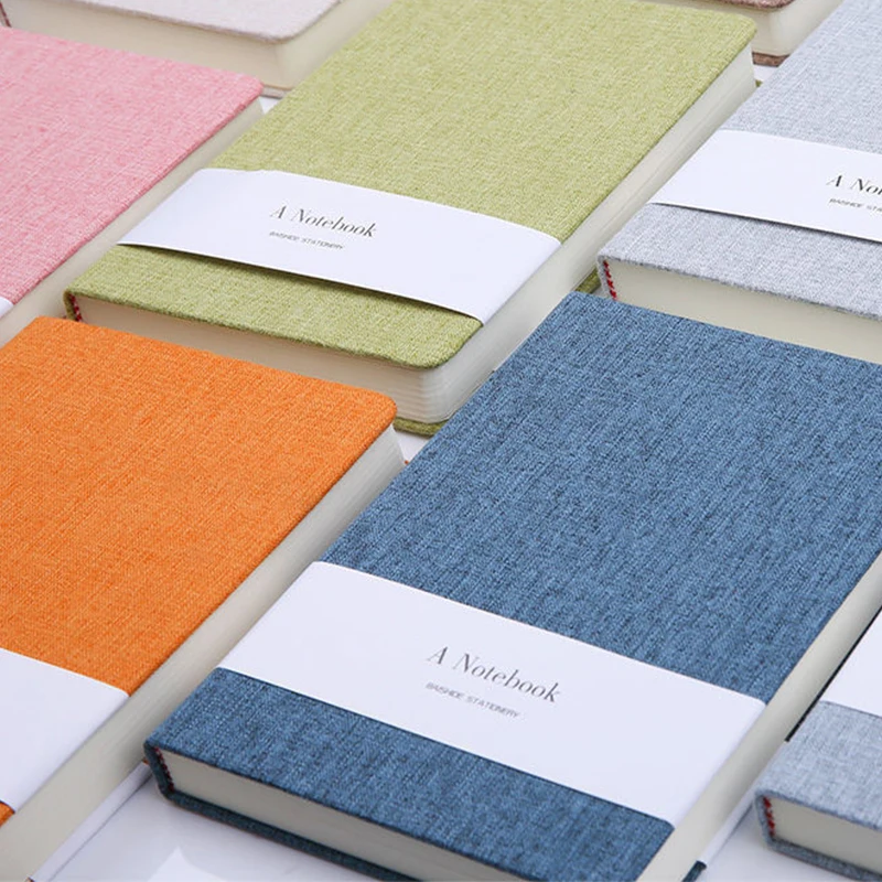 Fabric Cloth Cover Notebook A5 A6 Mixed Blank Lined Pages 132 Sheets Diary Planner Student Office Stationery Hand Account