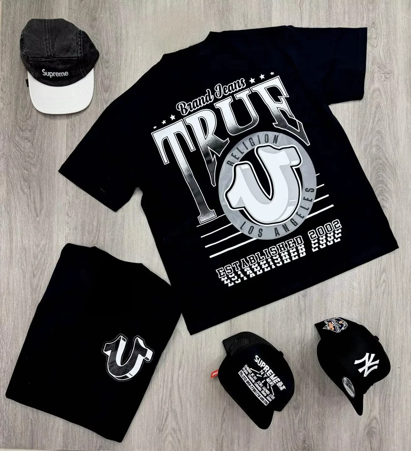 Camiseta de Cuello Redondo para Hombre, Moderna, de Marca, de Alta Calidad, con Estampado de Letras, Cómoda, Transpirable, para Verano, Aire Libre, Estilo Urbano, Suave