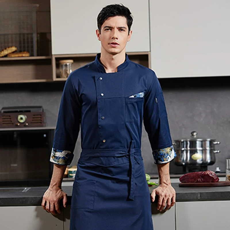 Giacca da cuoco Uomo Donna Manica corta lunga Camicia da cuoco da ristorante Uniforme da cameriere da cucina