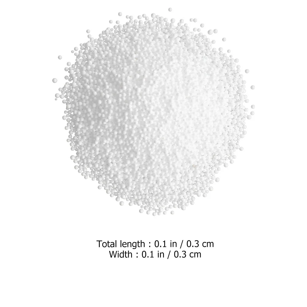 Bulat membuat busa salju partikel renda memangkas kacang tas karpet 03X03cm pengisi manik-manik