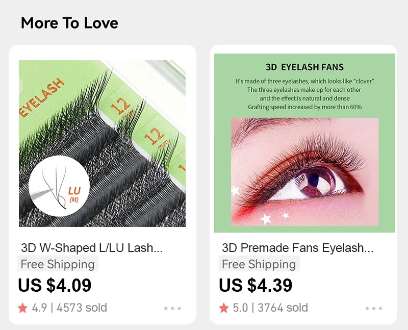 GAHAMACA Classic Individual Eyelash C/CC/D Curl Premade Classic Lashes Extensions Natural Soft Faux Cils Professional Cosmetics