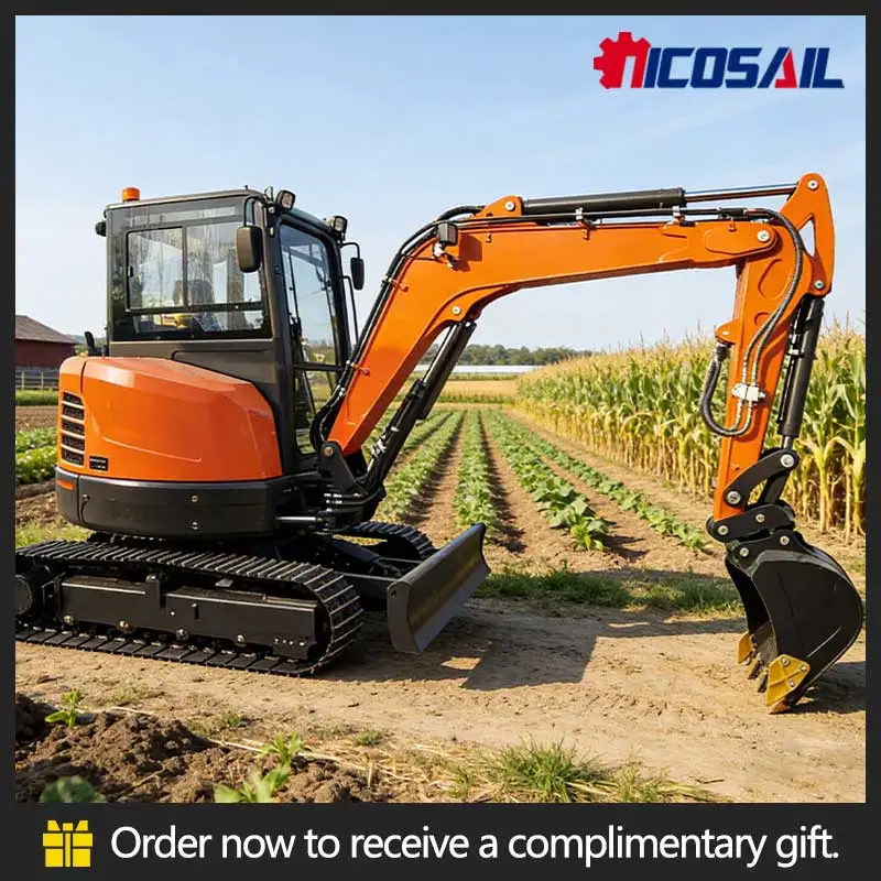 

High Durability 3ton Mini Excavator - Kubota Power & Rubber Tracks for Agriculture & Small Building Projects