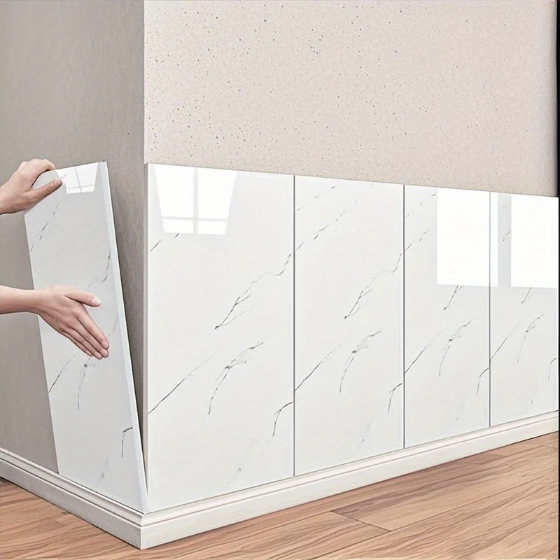 30/50pcs Glam Style Marble Pattern Wall Stickers PVC 60 X 30cm Nordic Wall Stickers Art Home Decor for Bedroom Toilet Waterproof