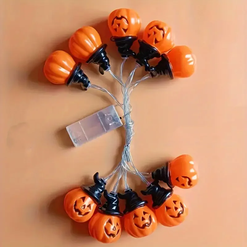 Halloween Kürbis Hut führte Lichterketten Innen Kürbis Laterne Lichter Halloween Home Party Hof Wandt ür Dekor Lichter 822 – Detail 12