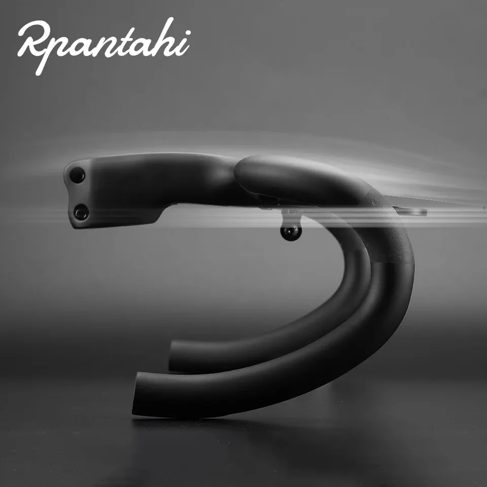 Rpantahi 超軽量ロード自転車カーボンファイバーハンドルバー一体型