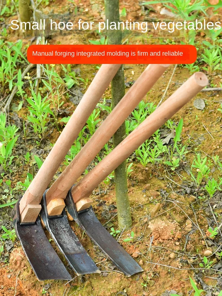 Old-Fashioned Forging Household Planting Tools for Flowers and Vegetables Farm Tools Small Hoe Outdoor Gardening Digging