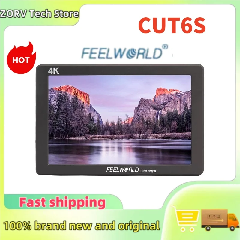 

FEELWORLD CUT6S 6-дюймовый сенсорный монитор 4K 3G-SDI/HDMI 3D LUT IPS Поддержка записи в прямом эфире